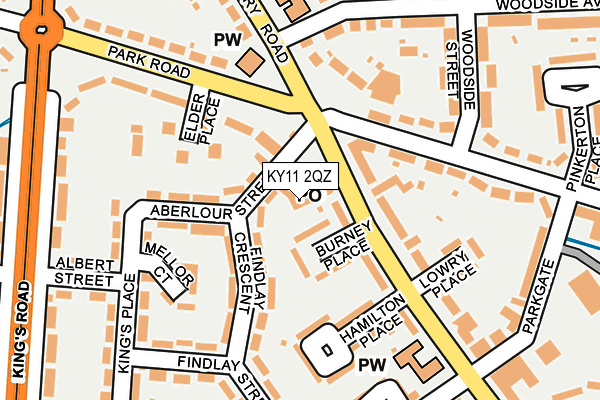 KY11 2QZ map - OS OpenMap – Local (Ordnance Survey)