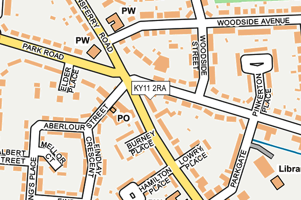 KY11 2RA map - OS OpenMap – Local (Ordnance Survey)