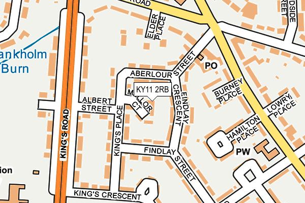 KY11 2RB map - OS OpenMap – Local (Ordnance Survey)