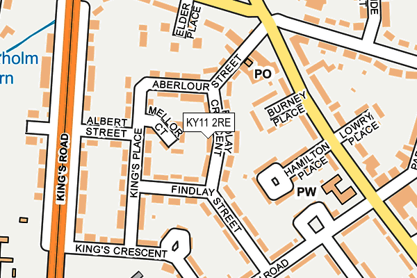 KY11 2RE map - OS OpenMap – Local (Ordnance Survey)