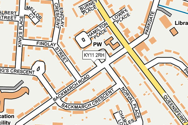 KY11 2RH map - OS OpenMap – Local (Ordnance Survey)