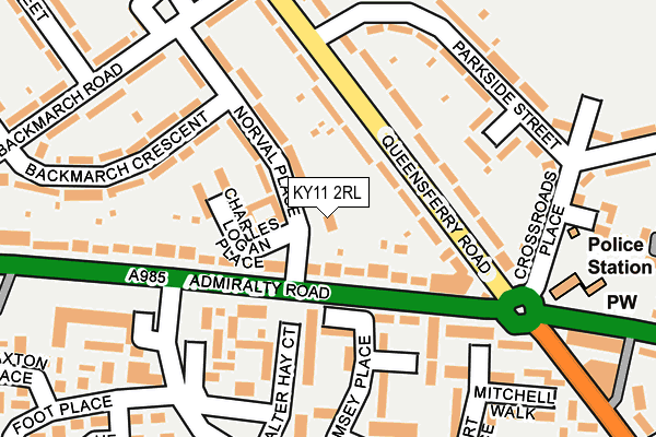 KY11 2RL map - OS OpenMap – Local (Ordnance Survey)