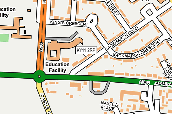KY11 2RP map - OS OpenMap – Local (Ordnance Survey)