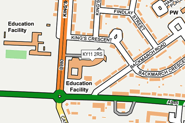 KY11 2RS map - OS OpenMap – Local (Ordnance Survey)