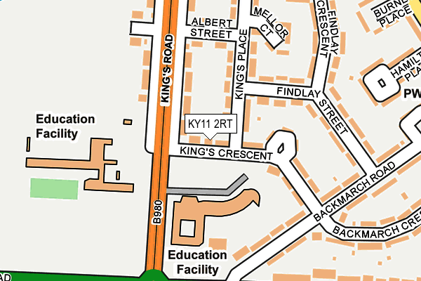 KY11 2RT map - OS OpenMap – Local (Ordnance Survey)