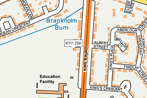 KY11 2SA map - OS OpenMap – Local (Ordnance Survey)