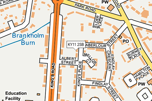 KY11 2SB map - OS OpenMap – Local (Ordnance Survey)