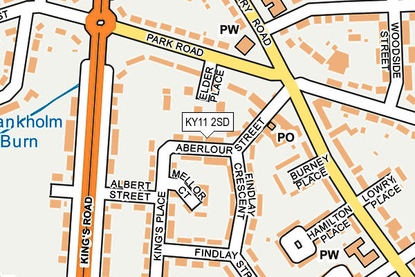 KY11 2SD map - OS OpenMap – Local (Ordnance Survey)