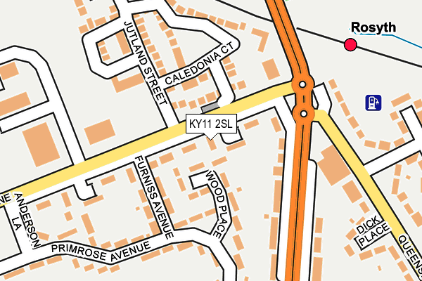 KY11 2SL map - OS OpenMap – Local (Ordnance Survey)