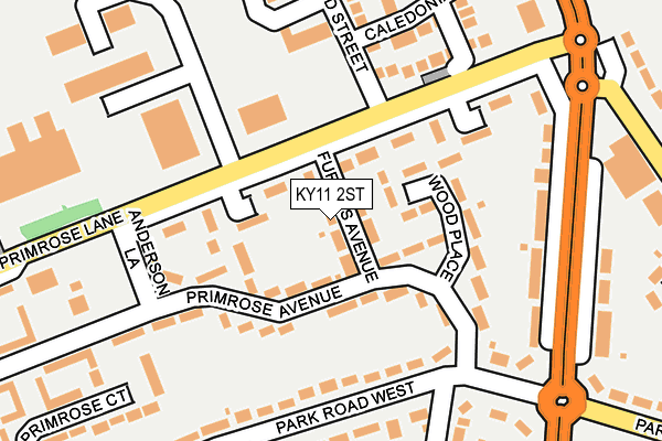 KY11 2ST map - OS OpenMap – Local (Ordnance Survey)
