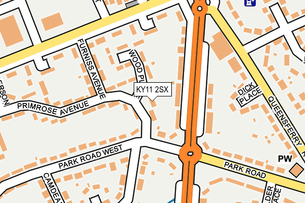 KY11 2SX map - OS OpenMap – Local (Ordnance Survey)