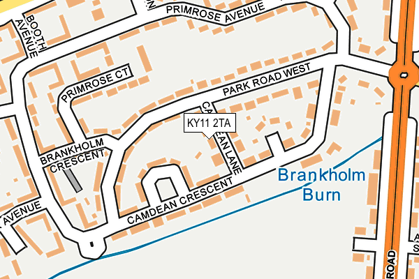 KY11 2TA map - OS OpenMap – Local (Ordnance Survey)