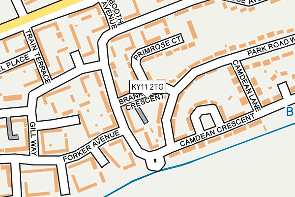 KY11 2TG map - OS OpenMap – Local (Ordnance Survey)