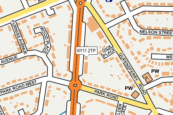 KY11 2TP map - OS OpenMap – Local (Ordnance Survey)