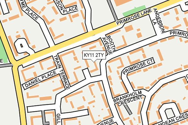 KY11 2TY map - OS OpenMap – Local (Ordnance Survey)