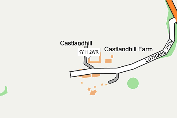 KY11 2WR map - OS OpenMap – Local (Ordnance Survey)