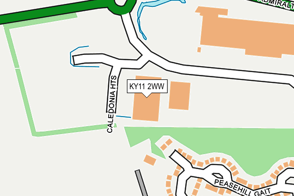 KY11 2WW map - OS OpenMap – Local (Ordnance Survey)