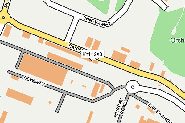 KY11 2XB map - OS OpenMap – Local (Ordnance Survey)