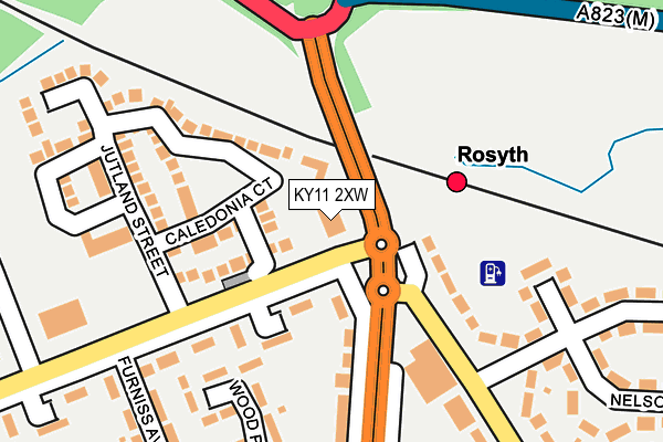 KY11 2XW map - OS OpenMap – Local (Ordnance Survey)