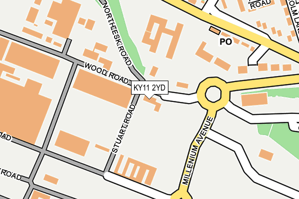 KY11 2YD map - OS OpenMap – Local (Ordnance Survey)