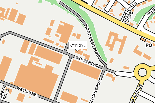KY11 2YL map - OS OpenMap – Local (Ordnance Survey)