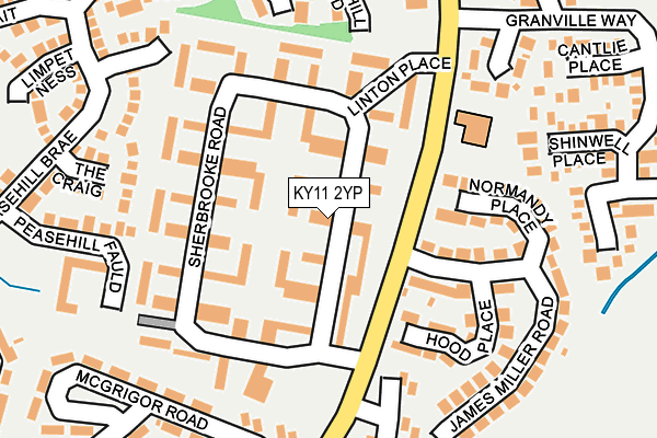 KY11 2YP map - OS OpenMap – Local (Ordnance Survey)