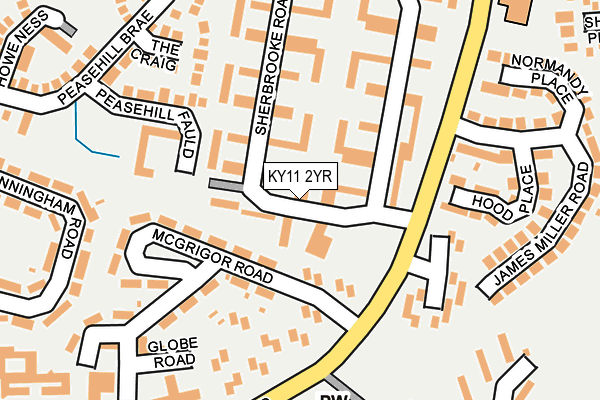 KY11 2YR map - OS OpenMap – Local (Ordnance Survey)