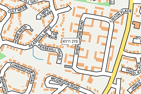KY11 2YS map - OS OpenMap – Local (Ordnance Survey)
