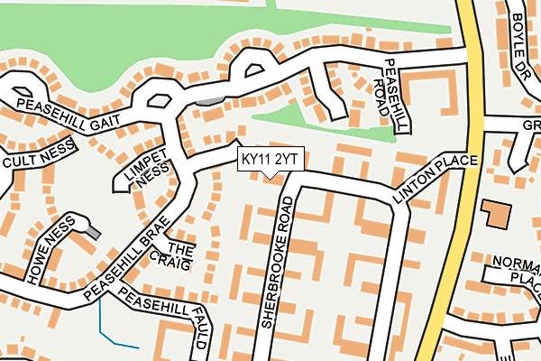 KY11 2YT map - OS OpenMap – Local (Ordnance Survey)