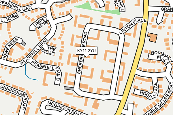 KY11 2YU map - OS OpenMap – Local (Ordnance Survey)