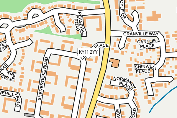 KY11 2YY map - OS OpenMap – Local (Ordnance Survey)