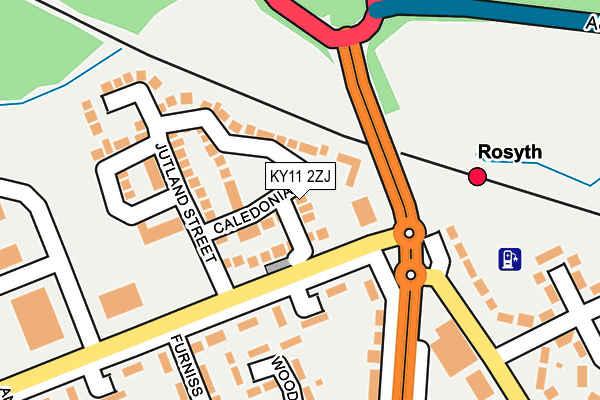 KY11 2ZJ map - OS OpenMap – Local (Ordnance Survey)