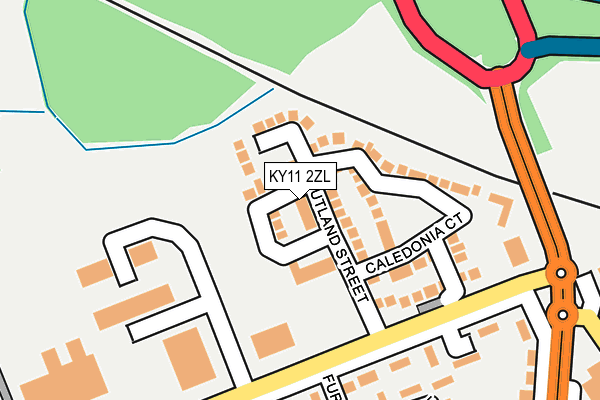 KY11 2ZL map - OS OpenMap – Local (Ordnance Survey)