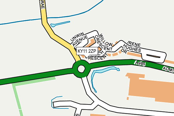 KY11 2ZP map - OS OpenMap – Local (Ordnance Survey)