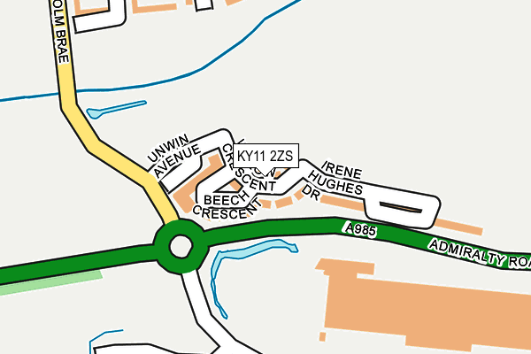 KY11 2ZS map - OS OpenMap – Local (Ordnance Survey)