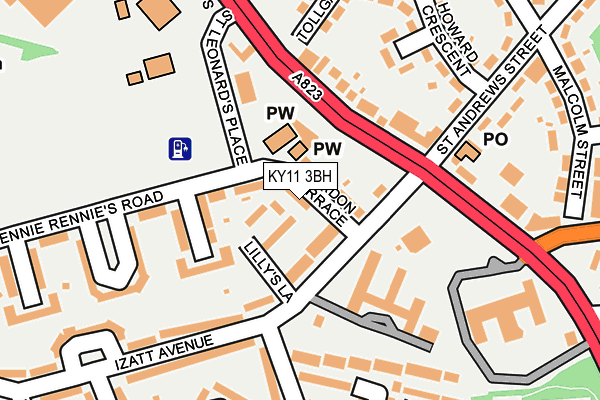 KY11 3BH map - OS OpenMap – Local (Ordnance Survey)