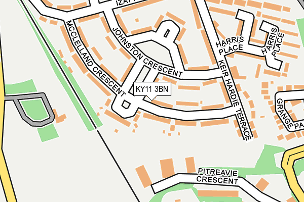 KY11 3BN map - OS OpenMap – Local (Ordnance Survey)