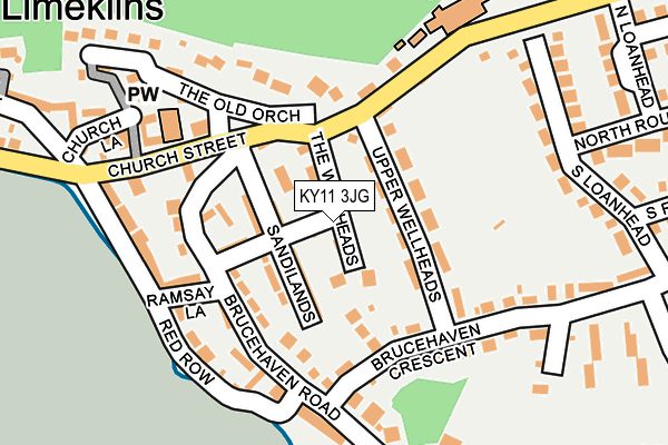 KY11 3JG map - OS OpenMap – Local (Ordnance Survey)