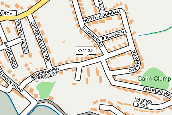 KY11 3JL map - OS OpenMap – Local (Ordnance Survey)