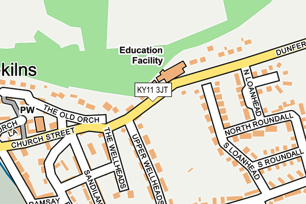 KY11 3JT map - OS OpenMap – Local (Ordnance Survey)