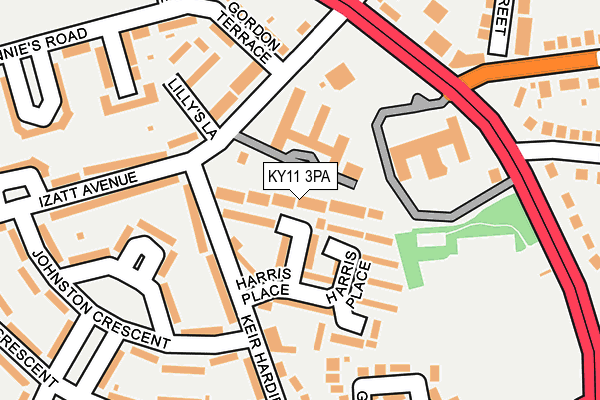 KY11 3PA map - OS OpenMap – Local (Ordnance Survey)