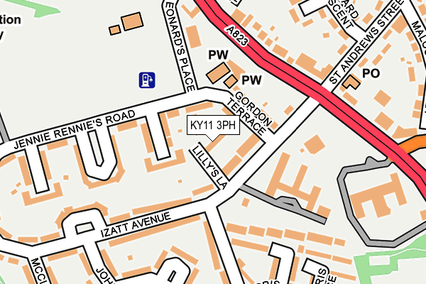 KY11 3PH map - OS OpenMap – Local (Ordnance Survey)