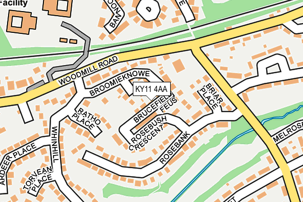 KY11 4AA map - OS OpenMap – Local (Ordnance Survey)