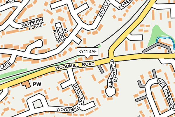 KY11 4AF map - OS OpenMap – Local (Ordnance Survey)