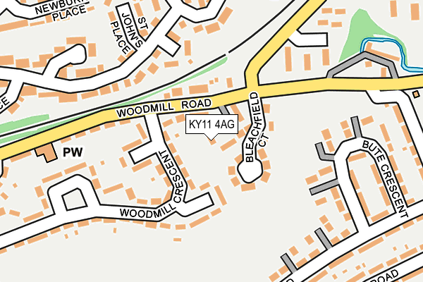 KY11 4AG map - OS OpenMap – Local (Ordnance Survey)