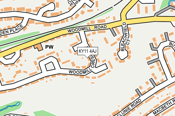 KY11 4AJ map - OS OpenMap – Local (Ordnance Survey)