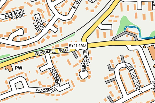 KY11 4AQ map - OS OpenMap – Local (Ordnance Survey)