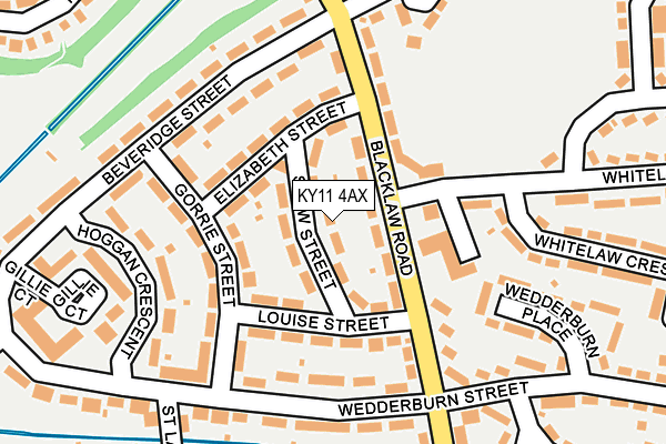KY11 4AX map - OS OpenMap – Local (Ordnance Survey)