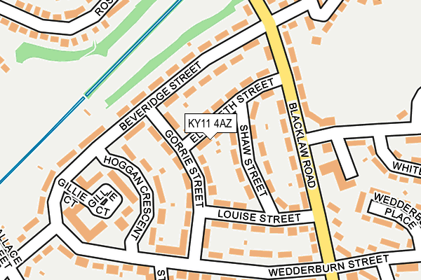 KY11 4AZ map - OS OpenMap – Local (Ordnance Survey)