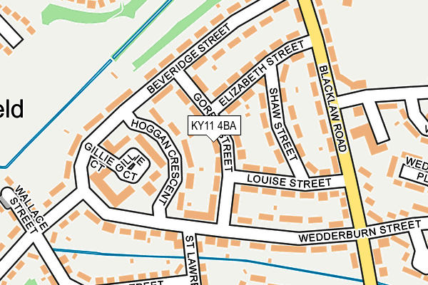 KY11 4BA map - OS OpenMap – Local (Ordnance Survey)